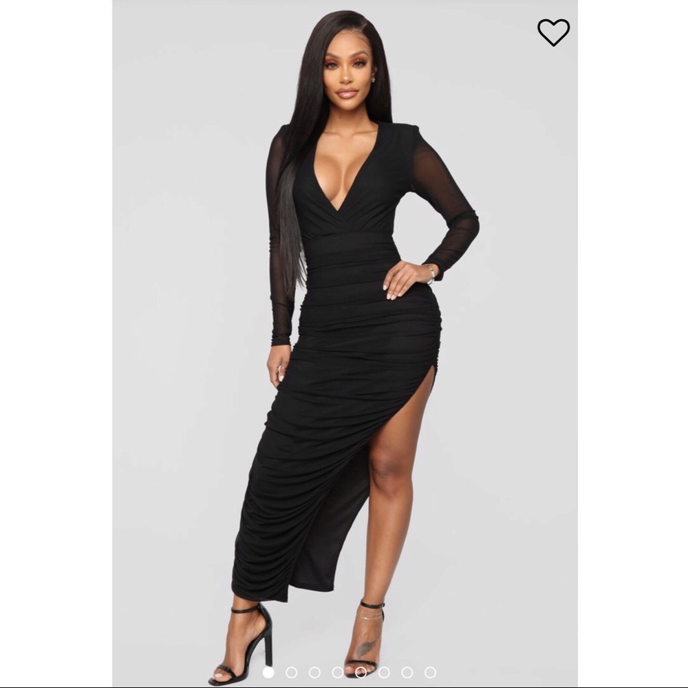 FASHION NOVA -Forgetting You Mesh Maxi Dress